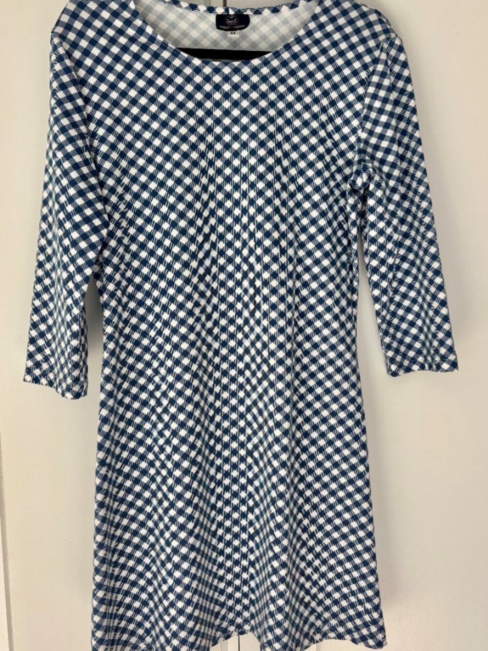 Sailor Sailor Gingham Dress Navy White Preppy Nautical A‑Line Medium